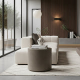 Gray Concrete Cylindrical End Table | OROA Modern Morley