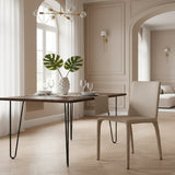 Gray Vegan Leather Dining Chairs (2) | OROA Modern Hyla