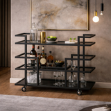 Black Stainless Steel Wine Rack | OROA Modern Deakin