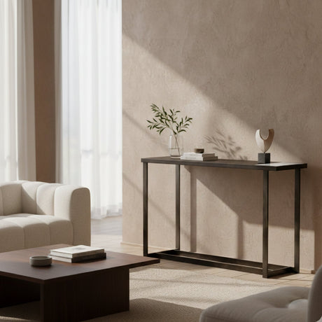 Gray Walnut Marble Console Table | OROA Modern Fargo