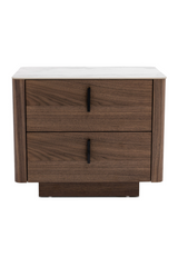 2-Drawer Walnut Nightstand | OROA Modern Chelton | Oroa.com