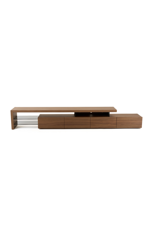 Walnut Veneer 4-Drawer TV Stand | OROA Modern Loreta | Oroa.com