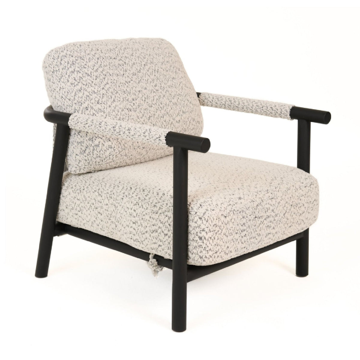 Black Framed Gray Accent Chair | OROA Modern Balko