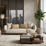 Beige Flared-Arm Sofa | OROA Modern Optima