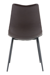Brown Vegan Leather Dining Chairs (2) | OROA Modern Gilliam | Oroa.com