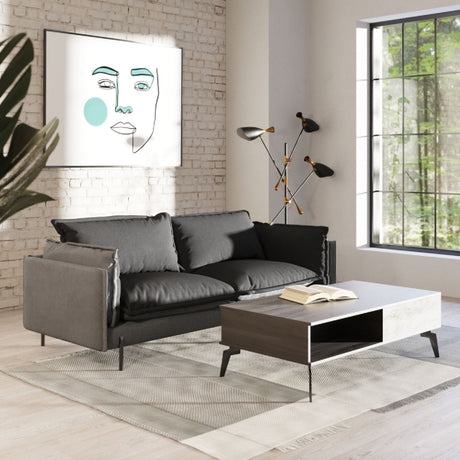 Gray Vegan Swivel Bar Stool | OROA Modern Manning | Oroa.com