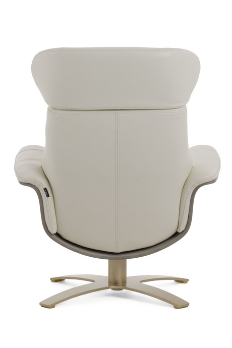 Gray Leather Swivel Chair and Ottoman | OROA Modern | Oroa.com