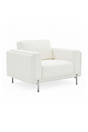 White Square-Armed Lounge Chair | OROA Modern Schmidt | Oroa.com