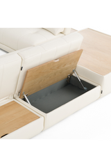 White Leather 7-Piece Modular Sofa | OROA Modern Garfield | Oroa.com