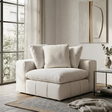 White Modular Corner Sofa | OROA Modern Vicki
