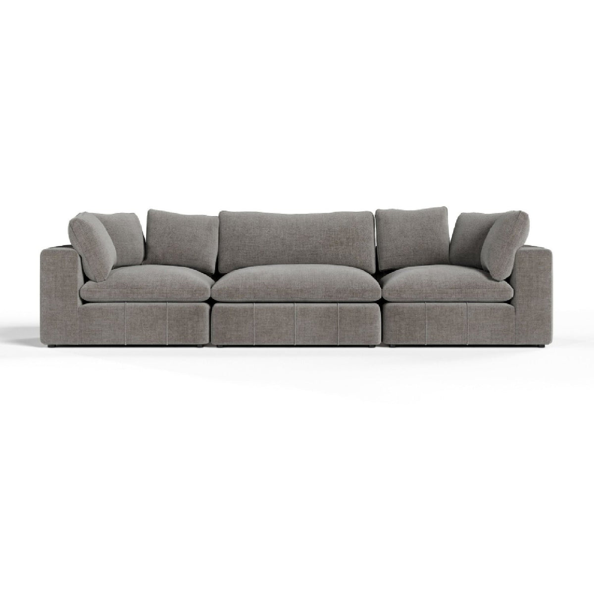 Gray Square-Armed Sectional Sofa | OROA Modern Vicki