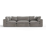 Gray Square-Armed Sectional Sofa | OROA Modern Vicki