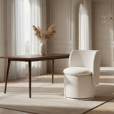 Rounded Swivel Dining Chair | OROA Modern Norris