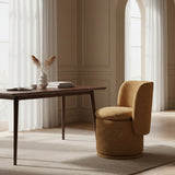 Rounded Swivel Dining Chair | OROA Modern Norris