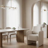 White Upholstered Dining Chair | OROA Modern Hermosa