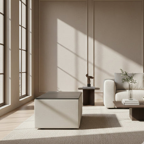 Gray Upholstered Console Table | OROA Modern Garman