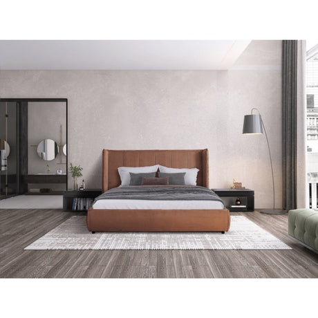 Orange Velvet Bed | OROA Modern Emilia | Oroa.com