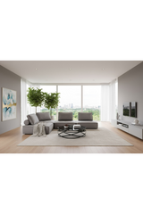 Gray Fabric 4-Piece Sectional Sofa | OROA Modern Nolden | Oroa.com