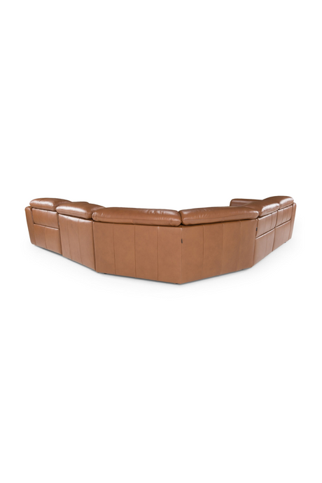 Brown Leather Sectional Recliner Sofa | OROA Modern Conrad | Oroa.com