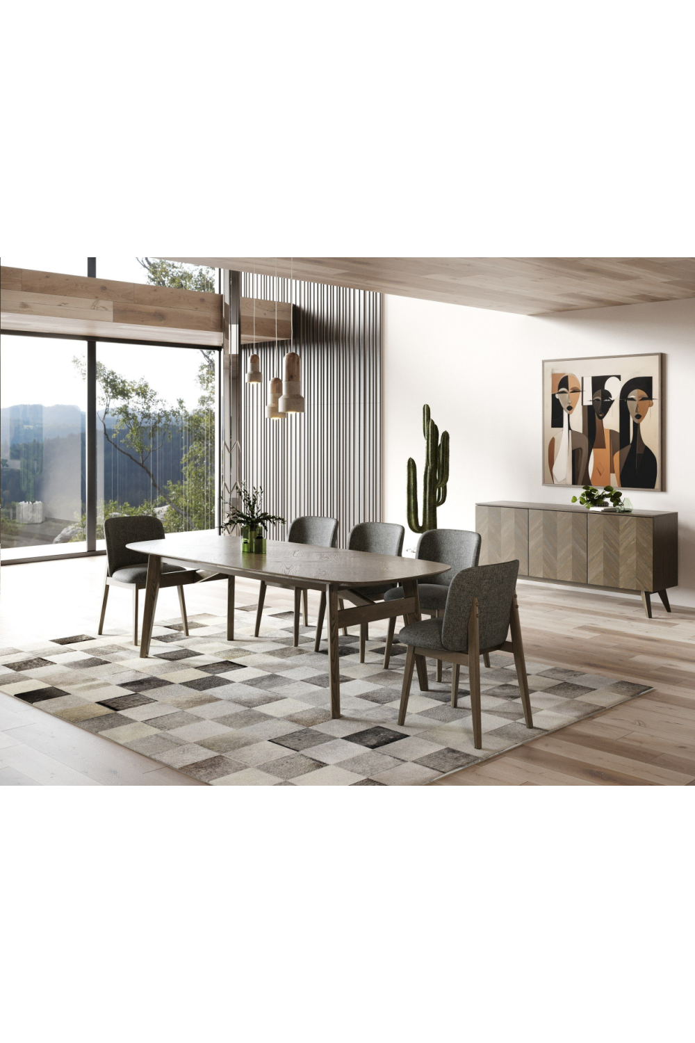 Wooden 3-Door Sideboard | OROA Modern Costello | Oroa.com