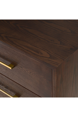 Brown Oak 5-Drawer Chest | OROA Modern Manhattan | Oroa.com