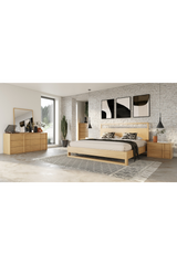 Warm Oak 2-Drawer Nightstand | OROA Modern Berlin | Oroa.com