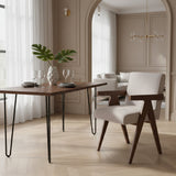 Walnut V-Leg Dining Chairs (2) | OROA Modern Joseline