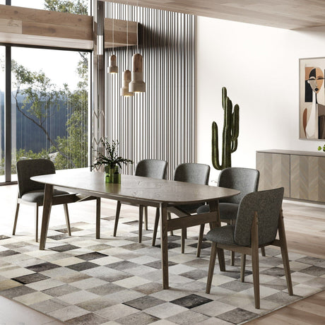 Solid Rubberwood Dining Table | OROA Modern Costello