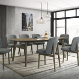 Solid Rubberwood Dining Table | OROA Modern Costello