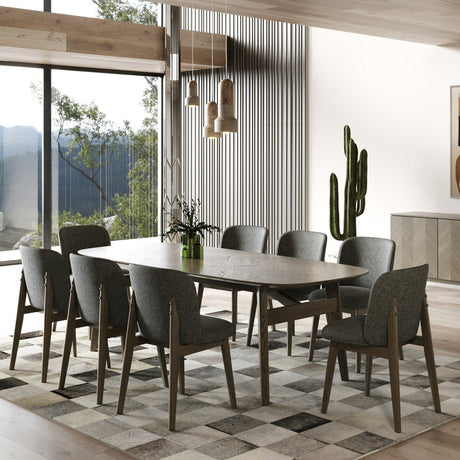Solid Rubberwood Dining Table | OROA Modern Costello