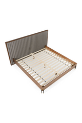 Gray Channeled Headboard Bed | OROA Modern Metcalf | Oroa.com