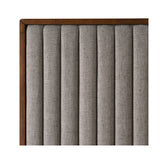 Gray Channeled Headboard Bed | OROA Modern Metcalf