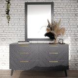 Gray Ash 6-Drawer Dresser | OROA Modern Diana