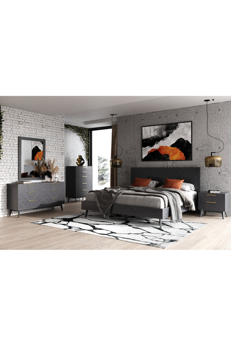 Gray Ash 2-Drawer Nightstand | OROA Modern Diana | Oroa.com