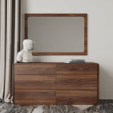 Solid Rubberwood 6-Drawer Dresser | OROA Modern Dustin