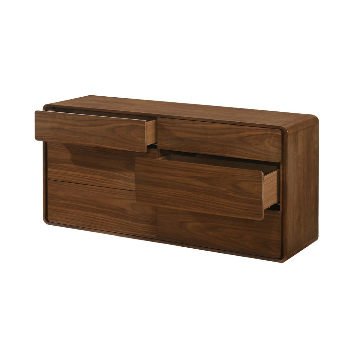 Solid Rubberwood 6-Drawer Dresser | OROA Modern Dustin