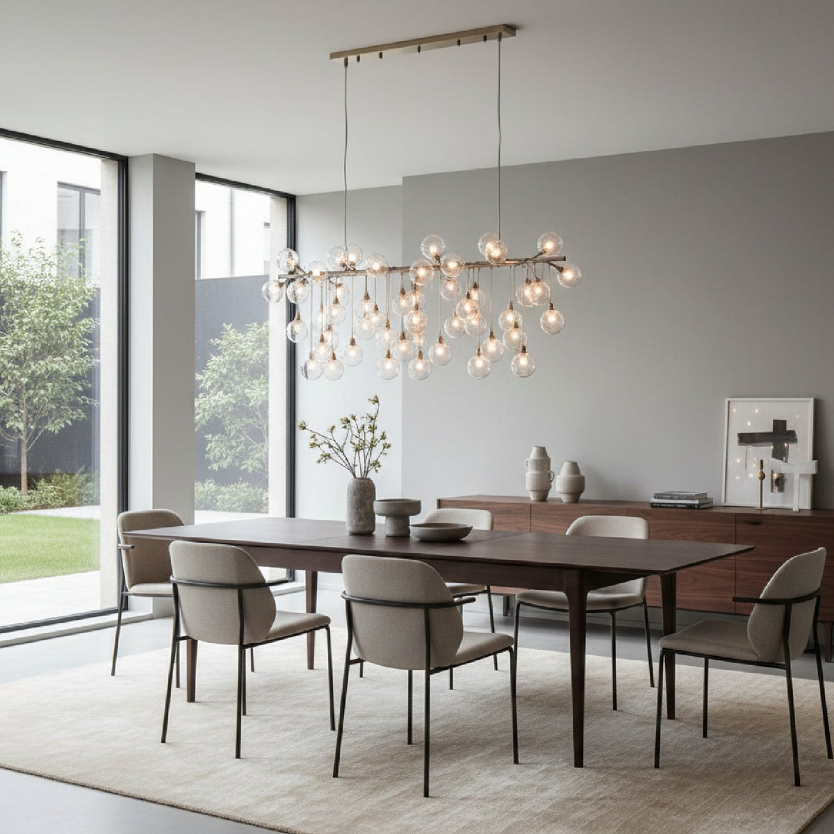 Brown Oak Extendable Dining Table | OROA Modern Dallas
