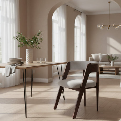 Rounded-Back Walnut Dining Chairs (2) | OROA Modern Vegas