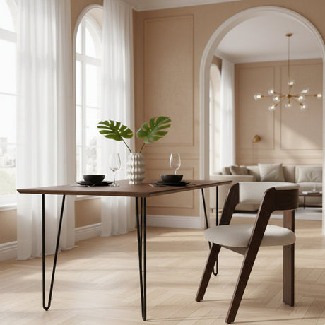 Wood Framed Curve Dining Chairs (2) | OROA Modern Washington
