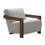 Oak-Framed Beige Accent Chair | OROA Modern Marchland