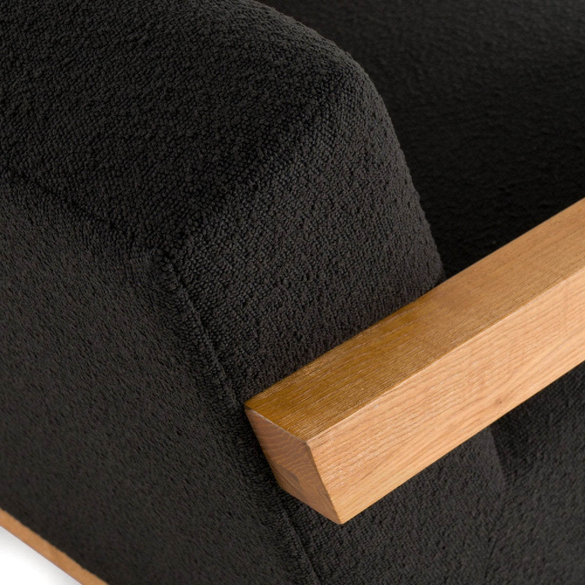 Oak-Framed Upholstered Lounge Chair | OROA Modern Rosen