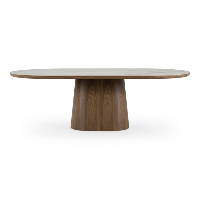 Modern European furniture - Oval White Ceramic Dining Table - www.oroa.com