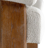 Oak-Framed White Loveseat | OROA Modern Aledo