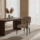 Oak Framed Beige Dining Chair | OROA Modern Kathy