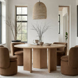 Natural Ash Round Dining Table | OROA Modern Masuda