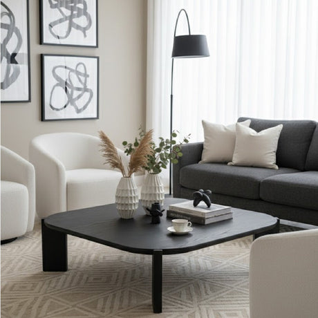 Brown Veneer Square Coffee Table | OROA Modern Noah | Oroa.com