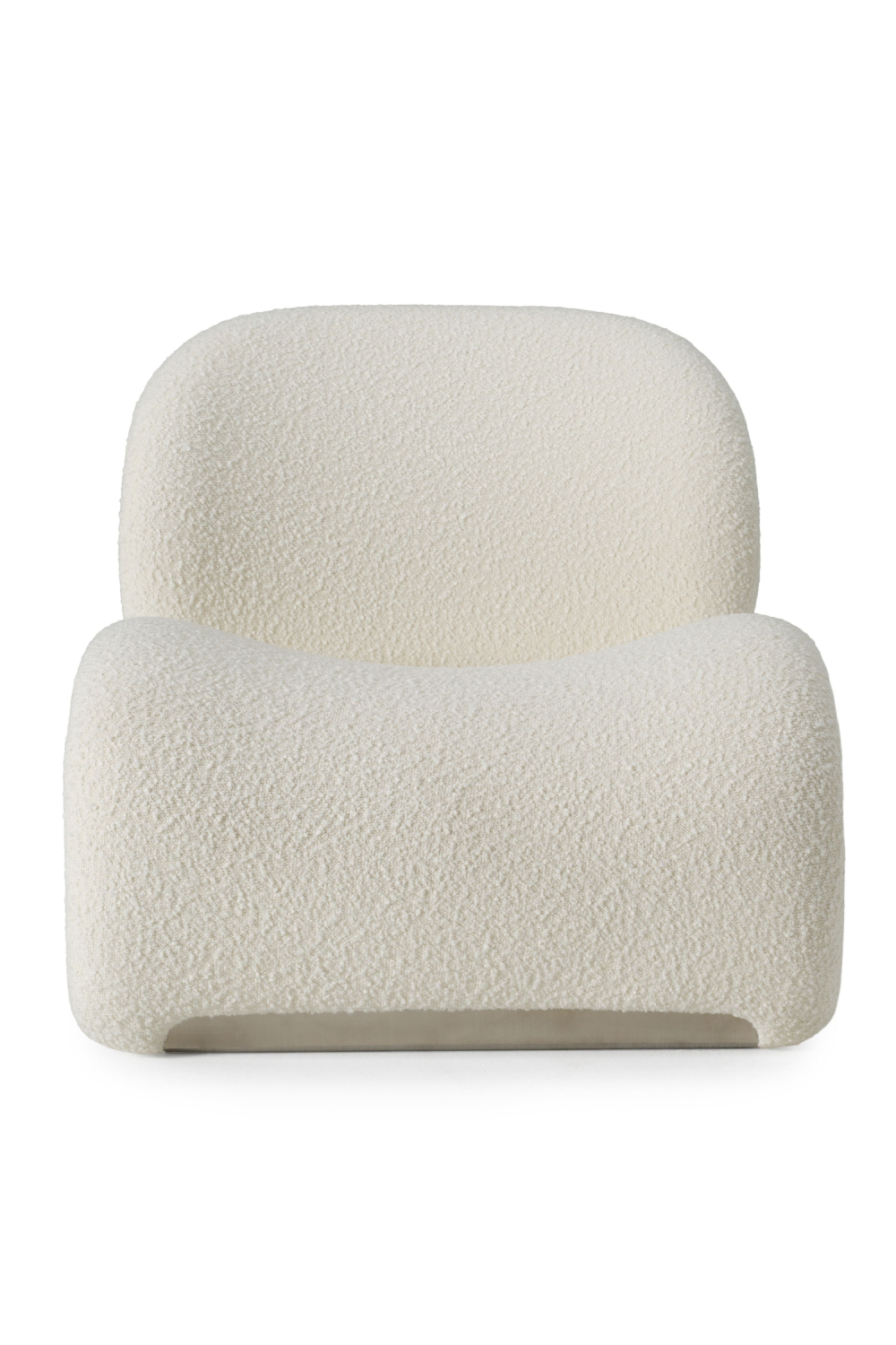 White Vegan Leather Curved Accent Chair | OROA Modern Donovan | Oroa.com