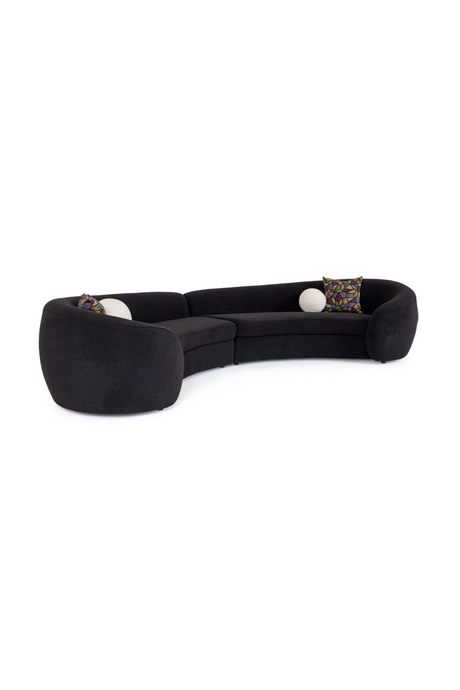 Black Curved Sectional Sofa | OROA Modern Kilmer | Oroa.com
