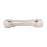 Curved White Sectional Sofa | OROA Modern Kilmer