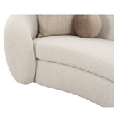 Curved White Sectional Sofa | OROA Modern Kilmer